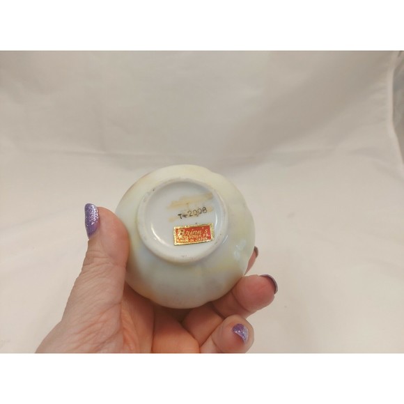 Vintage Brinns Pitsburg Hand Painted 4" Floral Pitcher Japan #T-2008 Gilded - Picture 6 of 8